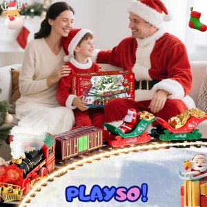 Pociąg na choinkę Kolejka świąteczna 288cm PlaySo 699-128A 4