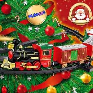 Pociąg na choinkę Kolejka świąteczna 288cm PlaySo 699-128A 5