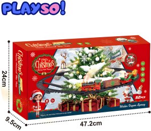 Pociąg na choinkę Kolejka świąteczna 288cm PlaySo 699-128A 10