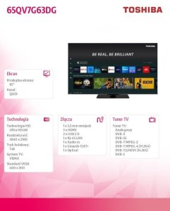 Telewizor QLED 65 cali 65QV7G63DG 2
