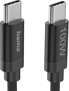 Hama Fabric Charging Cable USB-C - USB-C Nylon 3 m czarny - Vads 00201749 (4047443540225) 5