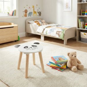 Home Styling Collection Drewniany stołek dziecięcy SAFARI z motywem zwierząt, 28 cm 2