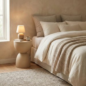Home Styling Collection Metalowy stolik pomocniczy DUNE w kolorze piaskowym, 45,5 cm 2