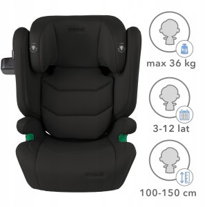 Fotelik samochodowy Monroe KIDWELL FOTELIK TENDO BLACK 100-150cm ISOFIX 2
