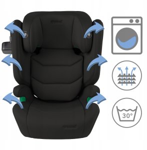 Fotelik samochodowy Monroe KIDWELL FOTELIK TENDO BLACK 100-150cm ISOFIX 7