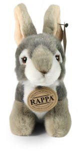 Rappa Pluszowa realistyczna maskotka Królik szary siedzący 16 cm 2