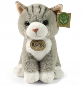Rappa Pluszowa realistyczna maskotka Kot szary siedzący 23 cm Soft Collection 2