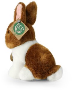 Rappa Pluszowa realistyczna maskotka Królik biało-brązowy siedzący 16 cm 4