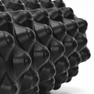 Roller do masażu z wypustkami, wałek piankowy, masażer średnio twardy, czarny UNIWERSALNY 11