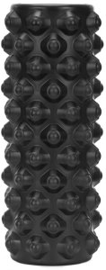 Roller do masażu z wypustkami, wałek piankowy, masażer średnio twardy, czarny UNIWERSALNY 12