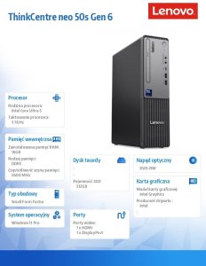 Komputer Lenovo ThinkCentre neo 50s, Core Ultra 5 225, 16 GB, Intel Graphics, 512 GB M.2 PCIe Windows 11 Home 7