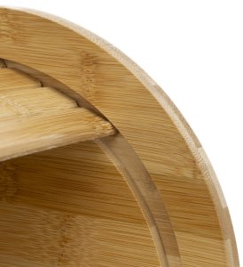 Chlebak bambusowy duży 38x28x18 cm zamykany szafka na pieczywo pojemnik z roletą UNIWERSALNY 6