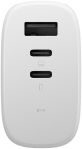 Native Union 67W USB-C PD 3-Port Fast GaN Wall Charger White 5