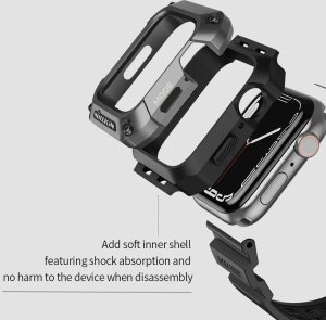 Uniq NILLKIN ETUI DYNAGUARD WRISTBAND APPLE WATCH 44mm/4/5/6, BLACK / CZARNY 2