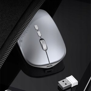 Mysz Genius Yesido Mysz Bezprzewodowa KB15 280mAh 2.4GHz Srebrny 4