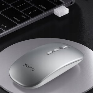 Mysz Genius Yesido Mysz Bezprzewodowa KB15 280mAh 2.4GHz Srebrny 5