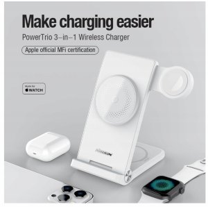 NILLKIN WIRELESS CHARGING PowerTrio 3w1 MFI, końcówka do Apple, MagSafe 4