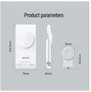 NILLKIN WIRELESS CHARGING PowerTrio 3w1 MFI, końcówka do Apple, MagSafe 5