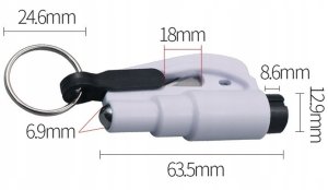 AKCESORIUM DO SAMOCHODU T-PHOX MŁOTEK DO SZYB + NÓŻ DO SZYB RED 3