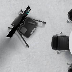 TV SET ACC SHELF MOBILE STAND/BLACK APT1551-B ONKRON 2