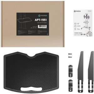 TV SET ACC SHELF MOBILE STAND/BLACK APT1551-B ONKRON 4