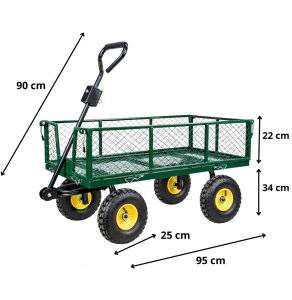 Wózek Ogrodowy Transportowy Składany Przyczepka Stalowa 200 kg 4