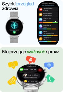 Smartwatch Cardio Active srebrny Watchmark 6