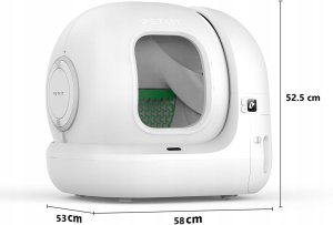 PETKIT Pura Max 2 Samoczyszcząca Kuweta dla Kota 76L App N50 Zestaw 4