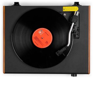 RP337W Vintage gramofon z bezprzewodowymi głośnikami BT Drewno one size 3