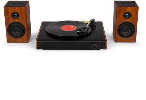 RP337W Vintage gramofon z bezprzewodowymi głośnikami BT Drewno one size 8