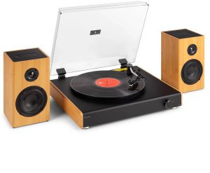 RP337BB Vintage gramofon z bezprzewodowymi głośnikami BT Bamboo one size 10