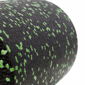 Roller do masażu, ćwiczeń, wałek piankowy średnio twardy czarno-zielony UNIWERSALNY 4