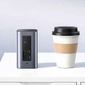 Baseus Air Spacemate 12w1 USB-C | 2xHDMI 4K@60Hz | 2xUSB-C 10Gb/s | 2xUSB-A 5Gb/s | 2xUSB-A (480Mb/s) |RJ45 | SD/microSD | 3.0 USB-C (PD) - szara 11