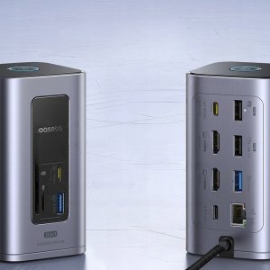 Baseus Air Spacemate 12w1 USB-C | 2xHDMI 4K@60Hz | 2xUSB-C 10Gb/s | 2xUSB-A 5Gb/s | 2xUSB-A (480Mb/s) |RJ45 | SD/microSD | 3.0 USB-C (PD) - szara 5