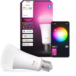 Philips Hue Smart LED A67 Bulb, White and Color Ambiance, E27 Base, 11.8W, Full Spectrum Light 1000K-20000K, 1600 Lumens, Dimmable, Works with Alexa, Google Assistant, and Apple Home, 1 Pack 3