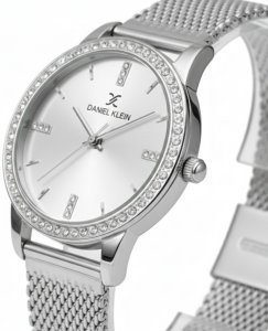 Zestaw damski zegarek Daniel Klein CORINA 13696-1 srebrny + bransoletka 3