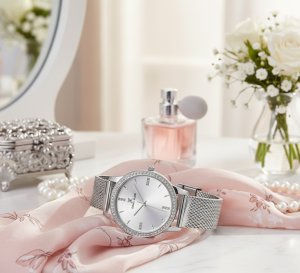 Zestaw damski zegarek Daniel Klein CORINA 13696-1 srebrny + bransoletka 4