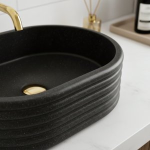Umywalka nablatowa Rea Nicoletta Black 4