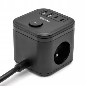 Huslog Przedłużacz kostka z USB 5