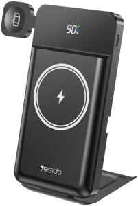 Yesido Powerbank YP69 10 000 mAh 22.5W 6w1 LED, MagSafe, USB-A+C, BLACK/CZARNY 3