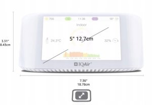 IQAir AirVisual miernik jakości powietrza do wnętrz PM2.5 CO2 AQI monitor 2
