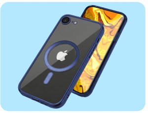 Hello Case Etui Do Apple iPhone 16e (Do Magsafe, Granatowe, Metal, Case, Ochronne) 2