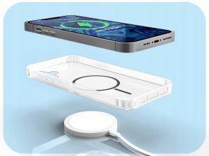 Etui Do Magsafe Do Apple iPhone 16 (Clear, Szary Magnes, Pancerne, Plecki) 4