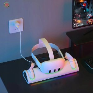 JYS Stacja Dokująca Ładowarka Stojak Do Gogli Oculus Quest 3 +2x Akumulator Pad / Jys-mq006 3