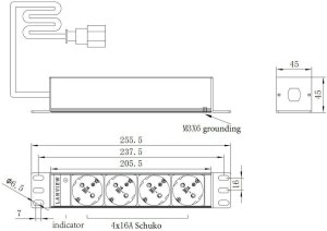 10' rack mount power strip, 2