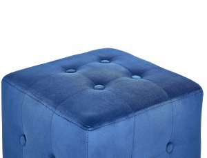 Puf welurowy 36 x 36 x 39 cm niebieski WISCONSIN 4