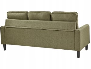 Sofa 3-osobowa z otomaną zielona AVESTA 11