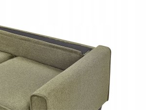Sofa 3-osobowa z otomaną zielona AVESTA 15