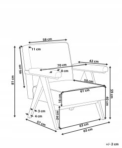 Fotel EVJE Boucle Piaskowy 3