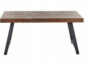 Stół do jadalni WARTON Ciemnobrązowy 160 cm 90 cm Drewno sosnowe 4